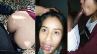 Adegan Panas Di Luar Ruangan, Cewek Desi Diguyur Sperma Di Wajahnya
