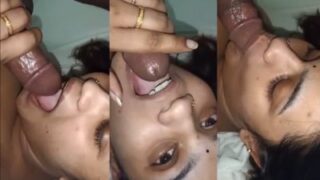Ibu Rumah Tangga Seksi Menggoda Dan Memberikan Blowjob Dalam-dalam Pada Suami Temannya