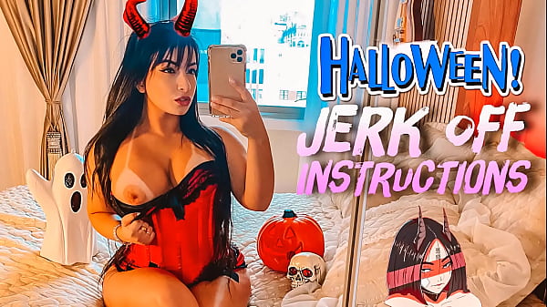 Gadis Setan Nakal Dengan Bokong Dan Payudara Montok Cosplay, Memerintahmu Untuk Memuaskan Diri Sambil Memancarkan Sperma Di Kakinya Yang Seksi