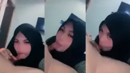 Hijab Cantik Lagi Nikmatin Batang Pacar Sampe Basah